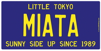 69 PIT STOP US License Plate Miata